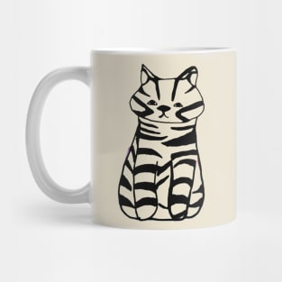 Playful Kitten Black and White Image Mug